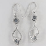 Blue Topaz Silver Earrings