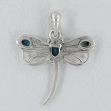 Tourmaline Dragonfly Silver Pendant