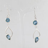 Blue Topaz Silver Earrings