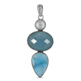 Aquamarine Gemstone Silver Pendant