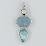 Aquamarine Gemstone Silver Pendant