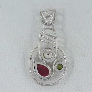 925 Sterling Silver Multistone Pendants