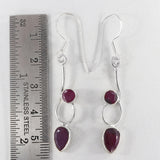 925 Silver Blue Topaz Earrings