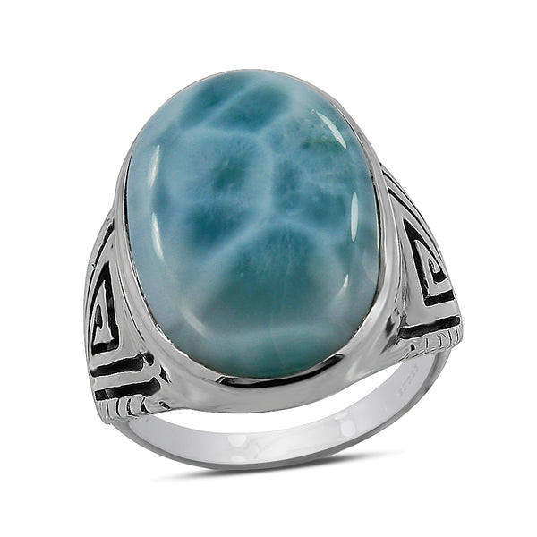 925 Sterling Silver Larimar Ring