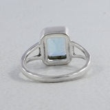 Natural Green Amethyst Silver Ring