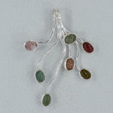 Tourmaline tree root Silver Pendant