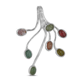 Tourmaline tree root Silver Pendant