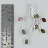 Tourmaline tree root Silver Pendant