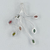 Tourmaline tree root Silver Pendant