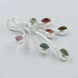 Tourmaline tree root Silver Pendant