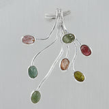 Tourmaline tree root Silver Pendant