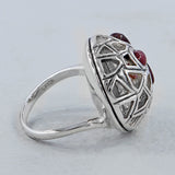 Pink Tourmaline Silver Ring