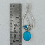 Mexican Turquoise Silver Pendant