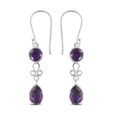 Amethyst Silver Earrings