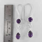 Amethyst Silver Earrings