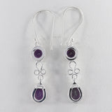 Amethyst Silver Earrings