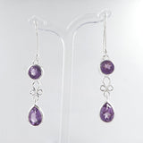 Amethyst Silver Earrings