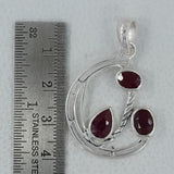 925 Sterling Silver Ruby Gemstone Pendant