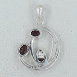 925 Sterling Silver Ruby Gemstone Pendant