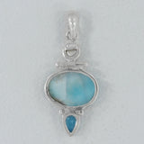 Larimar 925 Sterling Silver Pendant