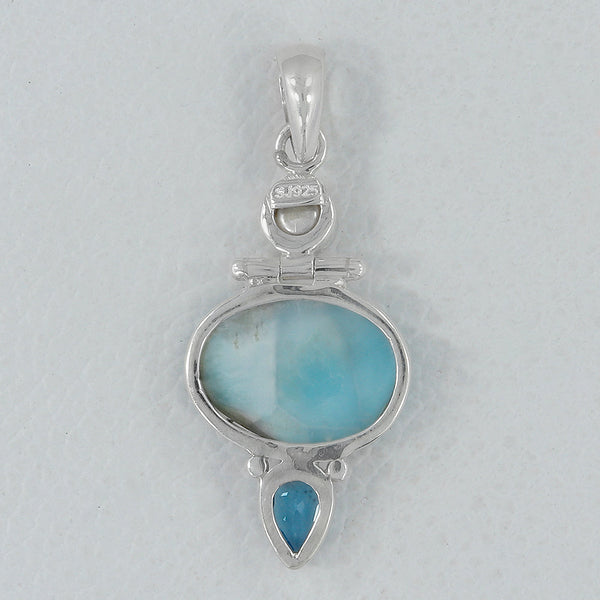 925 Sterling Silver Larimar Pendants