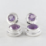 Amethyst Silver Earrings