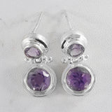 Amethyst Silver Earrings