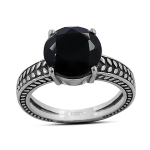 Black Onyx Silver Rings