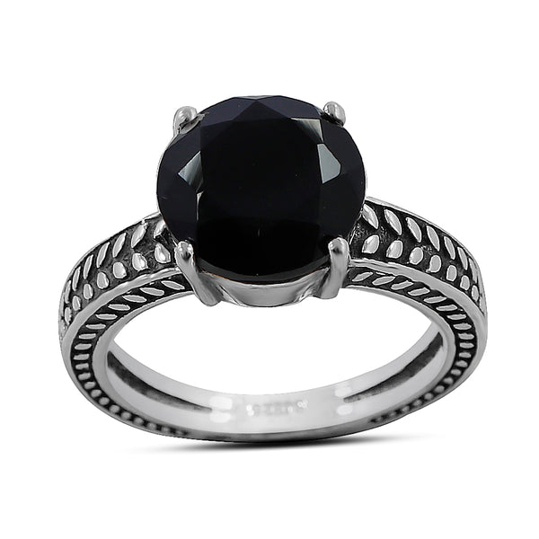 Black Onyx Silver Rings