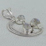 925 Silver Rainbow Moonstone Pendant