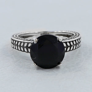 Black Onyx Silver Rings