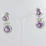 Amethyst Silver Earrings