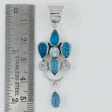 Blue Topaz 925 Silver Pendant