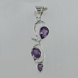 925 Sterling Silver Amethyst Pendant