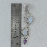 925 Sterling Silver Blue Topaz Pendant