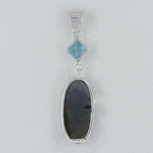 925 Silver Labradorite Pendants