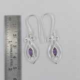 925 Sterling Silver Pendant Set Made with Amethyst Gemstone