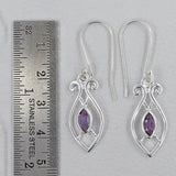 925 Sterling Silver Pendant Set Made with Amethyst Gemstone