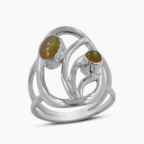 Tourmaline Silver Rings