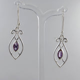 925 Sterling Silver Pendant Set Made with Amethyst Gemstone