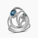 Tourmaline Silver Rings