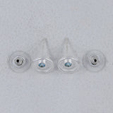 Moonstone Studs Silver Earring