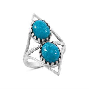 Mexican Turquoise Silver Ring