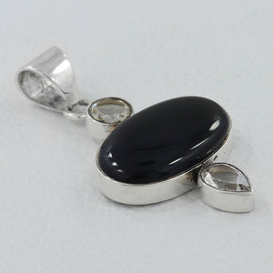 925 Sterling Silver Black Onyx Pendants