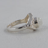 Rainbow Moonstone Silver Ring