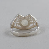 Rainbow Moonstone Silver Ring