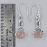 Rainbow Moonstone Silver Earrings