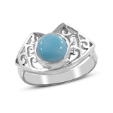 Rainbow Moonstone Silver Ring