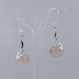 Rainbow Moonstone Silver Earrings