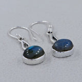 Rainbow Moonstone Silver Earrings